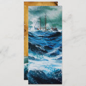 Carte Bateau dans la mer dans la tempête, Parchemin (Devant / Derrière)