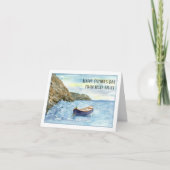 Carte Bateau Dans L'Océan Méditerranéen Bonne Fête des p (Devant)