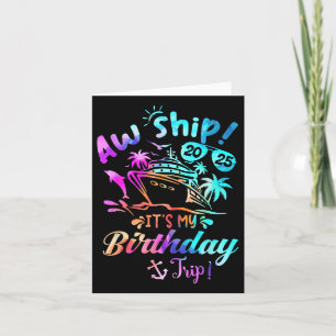 Carte Bateau de croisière d'anniversaire Voyage d'été Te