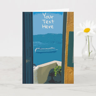 Carte Bateau de croisière personnalisable à Santorin, Gr