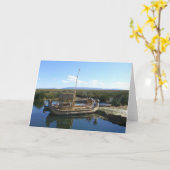 Carte bateau de l'île d'uros (Fleur jaune)