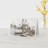 Carte Bateau de pêche (Fleur jaune)