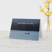 Carte Bateau de pêche avec pêcheurs Fête des pères pour  (Fleur jaune)