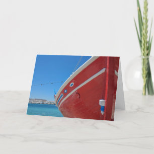 Carte Bateau de pêche dans le port de Mykonos dans