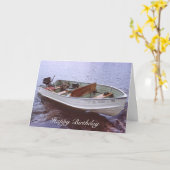 Carte Bateau de pêche vintage (Fleur jaune)