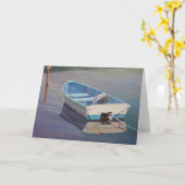 Carte Bateau de rangée flottant dans l'eau (Fleur jaune)