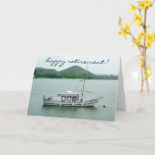 Carte bateau de retraite (Fleur jaune)