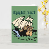 Carte Bateau de retraite (Fleur jaune)