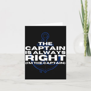 Carte Bateau d'hommes capitaine naviguer le capitaine a