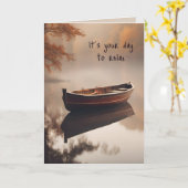 Carte Bateau en bois (Fleur jaune)