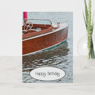 Carte Bateau en bois vintage