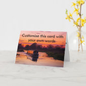 Carte Bateau étroit au coucher du soleil (Fleur jaune)