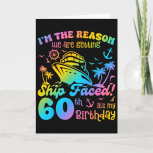 Carte Bateau face à c'est mon 60e anniversaire Croisière