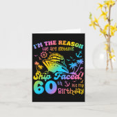 Carte Bateau face à mon 60e anniversaire Croisière Batea (Fleur jaune)