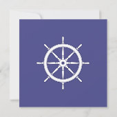 Carte Bateau nautique Roue blanche et bleue (Dos)