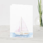 Carte Bateau Océan Pensant à Vous (Dos)
