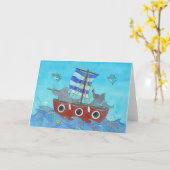 Carte Bateau oh ! (Fleur jaune)