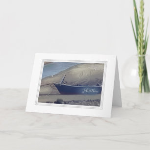 Carte Bateau personnalisé sur une plage cornique