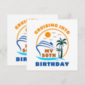Carte Bateau pour mes 50 ans de croisière (Devant / Derrière)