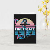 Carte Bateau Retro First Mate (Fleur jaune)