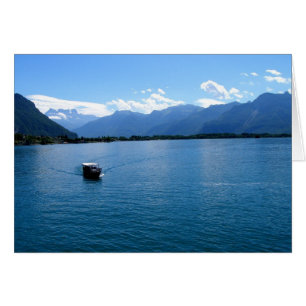 Carte bateau sur le lac Léman Suisse