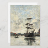 Carte Bateau sur les Touques Eugene Boudin(Français, 182 (Devant / Derrière)