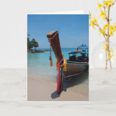Carte Bateau thaïlandais traditionnel (Fleur jaune)