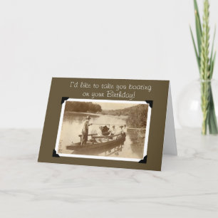 Carte Bateau vintage Anniversaire