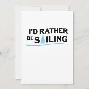 Carte Bateau Voile Cadeau Hearbeat Funny Voilier