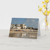 Carte Bateaux à marée basse, port de St Ives (Fleur jaune)