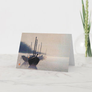 Carte Bateaux à Mist, Watanabe Seitei