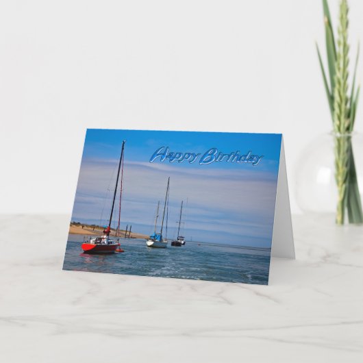 Carte Bateaux à voile à l'ancre (Devant)