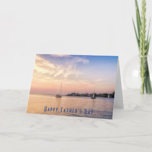 Carte Bateaux à voile au Sunset Photo Fête des pères
