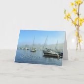 Carte Bateaux à voile sur la crique de Perkins, Merci du (Fleur jaune)