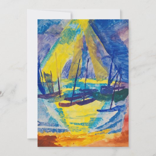 Carte Bateaux au Soleil du Soir | Fritz Schaefler (Devant)