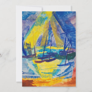 Carte Bateaux au Soleil du Soir Fritz Schaefler