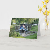 CARTE BATEAUX DE CANAL (Fleur jaune)