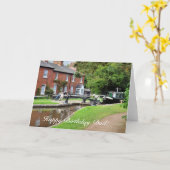 CARTE BATEAUX DE CANAL (Fleur jaune)