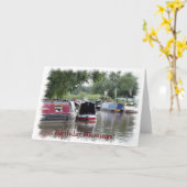 CARTE BATEAUX DE CANAL (Fleur jaune)