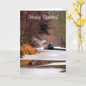 CARTE BATEAUX DE CANAL (Fleur jaune)