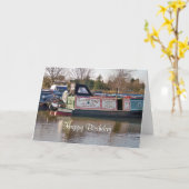 CARTE BATEAUX DE CANAL (Fleur jaune)