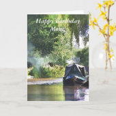 CARTE BATEAUX DE CANAL (Fleur jaune)