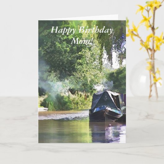 CARTE BATEAUX DE CANAL (Fleur jaune)