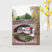 CARTE BATEAUX DE CANAL (Fleur jaune)