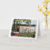 CARTE BATEAUX DE CANAL (Fleur jaune)