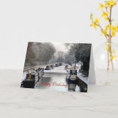 CARTE BATEAUX DE CANAL (Fleur jaune)