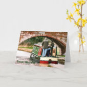 CARTE BATEAUX DE CANAL (Fleur jaune)