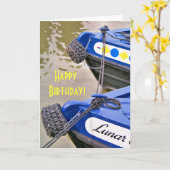 CARTE BATEAUX DE CANAL (Fleur jaune)