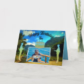 Carte Bateaux de pêche de la rivière Birthday 0344 (Devant)