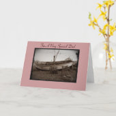 Carte bateaux de pêche pots de langoustes sur la plage d (Fleur jaune)